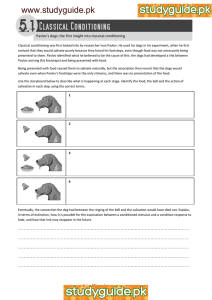 Classical Conditioning: Pavlov's Dogs Study Guide