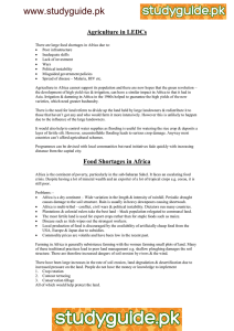 www.studyguide.pk Agriculture in LEDCs