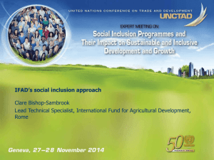 IFAD’s social inclusion approach  Clare Bishop-Sambrook