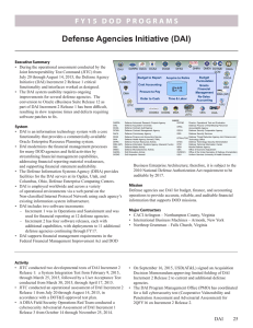 Defense Agencies Initiative (DAI)