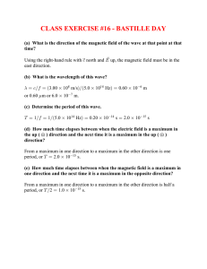 CLASS EXERCISE #16 - BASTILLE DAY