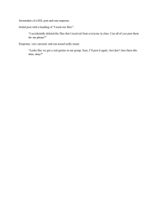 Screenshot of a D2L post and one response.