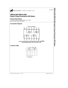 DM54LS86/DM74LS86 Quad Exclusive-OR Gate Datasheet