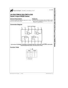 54LS00/DM54LS00/DM74LS00 Quad 2-Input NAND Gates General Description Features