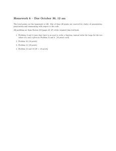 Homework 6 – Due October 30, 12 am
