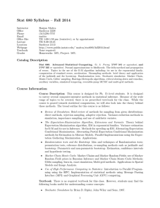 Stat 680 Syllabus – Fall 2014