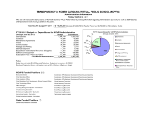 TRANSPARENCY in NORTH CAROLINA VIRTUAL PUBLIC SCHOOL (NCVPS) Administration Information