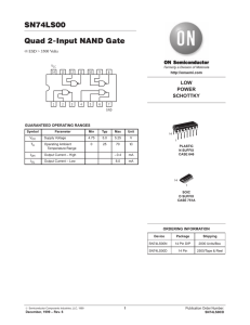 SN74LS00 Quad NAND Gate Datasheet | ON Semiconductor