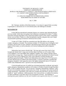TESTIMONY OF MICHAEL E. HESS ASSISTANT ADMINISTRATOR