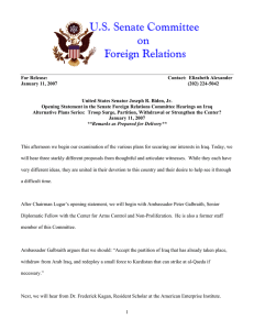 For Release: Contact:  Elizabeth Alexander January 11, 2007