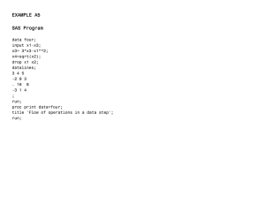 EXAMPLE A5  SAS Program