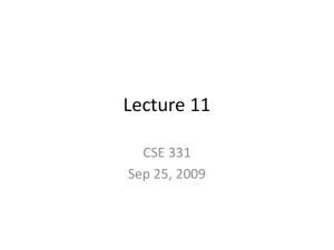 Lecture 11 CSE 331 Sep 25, 2009