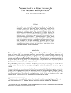 Woodrat Control in Citrus Groves with Zinc Phosphide and Diphacinone  Abstract