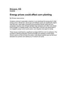 Energy prices could affect corn planting Drovers, KS