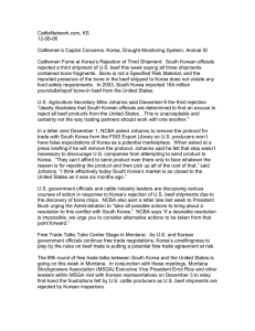 CattleNetwork.com, KS 12-08-06  Cattlemen’s Capitol Concerns: Korea, Drought Monitoring System, Animal ID