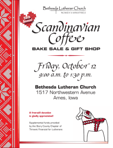  Scandinavian Coffee Friday, October 12