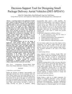 Decision-Support Tool for Designing Small Package Delivery Aerial Vehicles (DST-SPDAV)