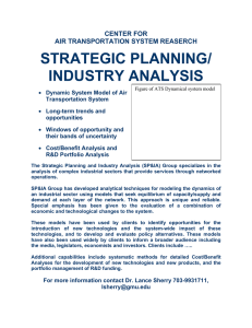 STRATEGIC PLANNING/ INDUSTRY ANALYSIS  CENTER FOR