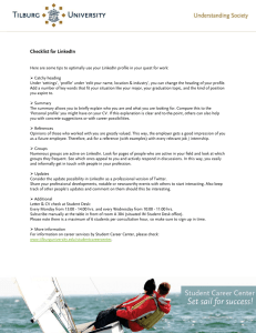 Checklist for LinkedIn