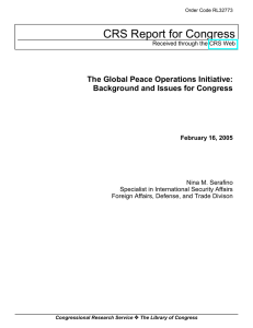 CRS Report for Congress The Global Peace Operations Initiative: