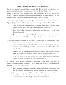 Lagrangian Mechanics Homework: Cylinder, Pendulum, Atwood Machine