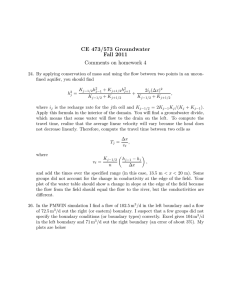 CE 473/573 Groundwater Fall 2011 Comments on homework 4