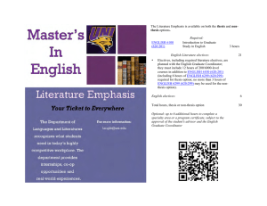 thesis  Introduction to Graduate Study in English