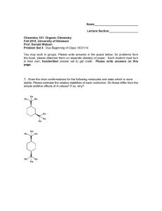Name___________________________ Lecture Section__________________ Chemistry 331: Organic Chemistry