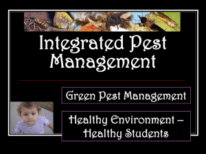 Integrated Pest Management Green Pest Management Healthy Environment –