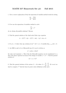 MATH 557 Homework Set #1 Fall 2015