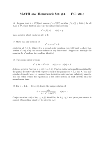 MATH 557 Homework Set #4 Fall 2015