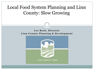Local Food System Planning and Linn County: Slow Growing