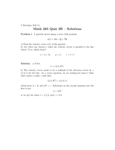 Math 265 Quiz 3B – Solutions