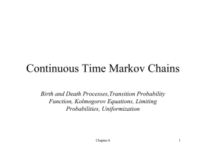 Continuous Time Markov Chains