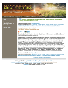 54-6 Start The Role of Mineral Complexation and Metal Redox Coupling in Soil... Cycling: Impacts of Climate Change.