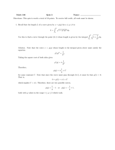 Math 166 Quiz 2 Name: