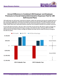 Annual Difference in Combined UNI Employer and Employee