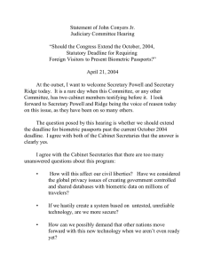 Statement of John Conyers Jr. Judiciary Committee Hearing