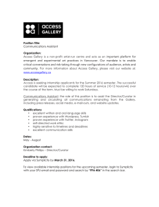 Access  Gallery  is  a  non-profit ... important  platform  for