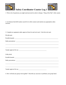 Safety Coordinator Coaster Log 1