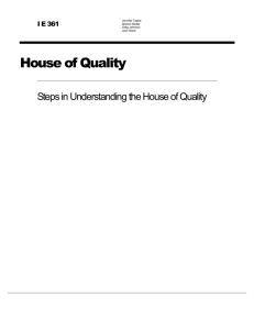 House of Quality: Understanding QFD Matrix Steps