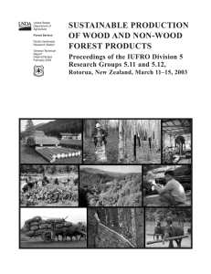 SUSTAINABLE PRODUCTION OF WOOD AND NON-WOOD FOREST PRODUCTS