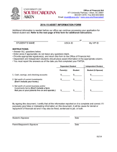 15 ASSET INFORMATION FORM 2014