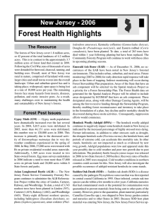 Forest Health Highlights New Jersey - 2006