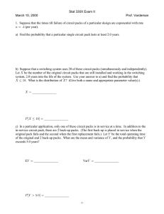 Stat 330X Exam II March 10, 2000 Prof. Vardeman