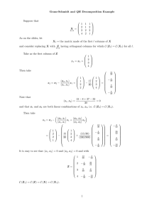 Gram-Schmidt & QR Decomposition Example