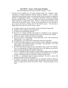 Stat 402 B – Exam 1 Take-home Problem
