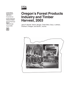 Oregon’s Forest Products Industry and Timber Harvest, 2003