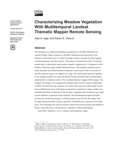 Characterizing Meadow Vegetation With Multitemporal Landsat Thematic Mapper Remote Sensing