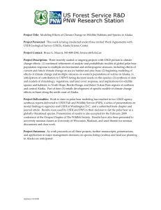 USDI Geological Survey (USGS), Alaska Science Center. Project Title: